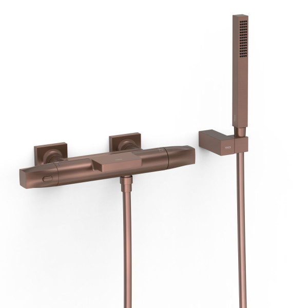 TRES termostatická vanová baterie nástěnná 150mm, s příslušenstvím, černý bronz (19017489KMB) (2)