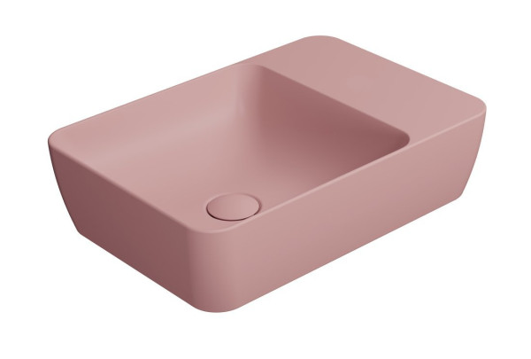 MODO keramické umyvadlo na desku 50x35cm, bez otvoru, blush mat (9884024)