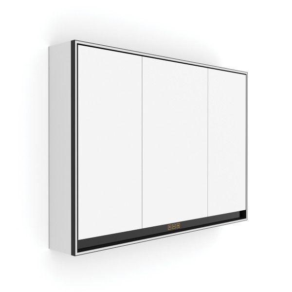 Černá LED podsvícená zrcadlová skříňka 1000 (GAC 10004VX-90)