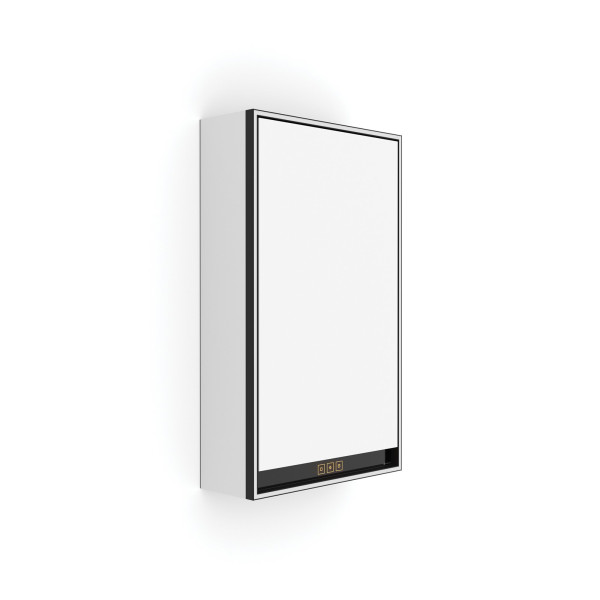 Černá LED podsvícená zrcadlová skříňka 400 levá (GAC 10000L-VX-90)