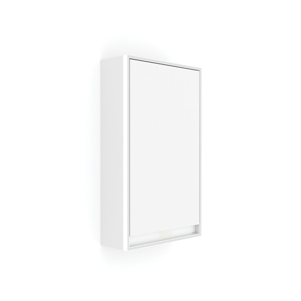 Bílá LED podsvícená zrcadlová skříňka 400 levá (GAB 10000L-VX-05)