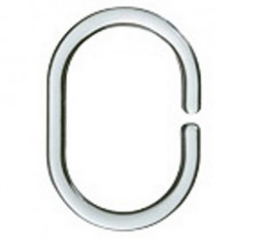 KROUŽKY na koupelnové závěsy plastové transparentní  ( 0268000000 )