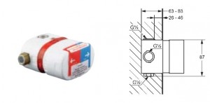 KLUDI podomítkové termostatické těleso ( 35158 ) (1)