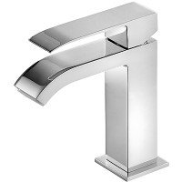 TRES CUADRO umyvadlová baterie s vodopádem s odtokovou soupravou, chrom ( 00610101D )