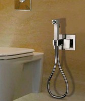 LATUS podomítková baterie s bidetovou sprškou, hranatá, chrom ( 1102-07 )