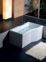 VERSYS R asymetrická vana  160x85x70x47cm, pravá, bílá ( 15611 )