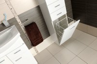 ZOJA/KERAMIA FRESH skříňka vysoká s košem 35x184x29cm, bílá ( 51230 )