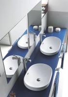 LIMA keramické umyvadlo 59,5x17,5x39,5 cm, polozápustné ( BH7022 )