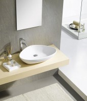 TERUEL keramické umyvadlo na desku 58,5x39 cm, bílá ( BH7007 )