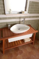 TERUEL keramické umyvadlo na desku 58,5x39 cm, bílá ( BH7007 )