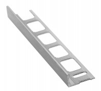 Lišta k obkladům L, kartáčovaný eloxovaný hliník, L250cm, 8mm (PA028)