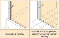 HÜPPE CLASSICS 2 křídlové dveře s pevným segmentem