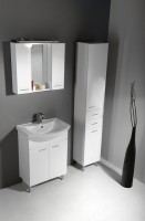 ZOJA/KERAMIA FRESH skříňka vysoká s košem 35x184x29cm, levá, bílá ( 51230 ) (26)