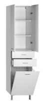 ZOJA/KERAMIA FRESH skříňka vysoká s košem 50x184x29cm, bílá ( 51293 ) (4)