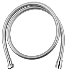 SOFTFLEX hladká sprchová plastová hadice, 100cm, metalická stříbrná/chrom (1208-05)