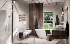 KLUDI BALANCE vanová a sprchová jednopáková baterie stojánková, bílá/chrom ( 525909175 ) (6)