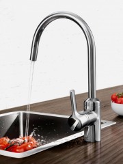 KLUDI BINGO STAR dřezová jednopáková stojánková baterie s výsuvným výtokem s perlátorem , chrom ( 428510578 ) (6)