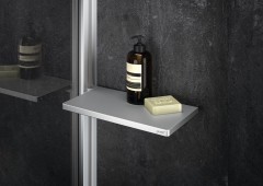 HÜPPE Select+ Organizer tablet, odkládací polička 213x110x10mm, stříbrná matná (SL2101087)