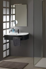 PULSE umyvadlo 75x4,4x45cm, litý mramor, bílá, levé ( BM752 ) (5)