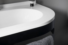 PULSE umyvadlo 75x4,4x45cm, litý mramor, bílá, levé ( BM752 ) (7)