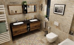 IMPALA umyvadlo pod desku 672x166x355mm, Rockstone, bílá mat (IM630) (5)