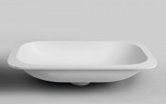 IMPALA umyvadlo pod desku 672x166x355mm, Rockstone, bílá mat (IM630) (7)