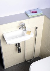 Umyvadlová stojánková baterie s ruční bidetovou sprškou, chrom ( 1209-05 ) (4)