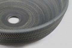 PRIORI keramické umyvadlo, průměr 41 cm, 15 cm, šedá se vzorem (PI024) (6)