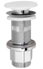 IMPALA umyvadlová výpust 5/4“, click clack, zátka Rockstone, bílá mat (WA03451)