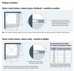 TOP-LINE S sprchová zástěna - pokyny k instalaci