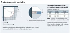 TOP-LINE S čtvrtkruhová sprchová zástěna - montáž na dlažbu