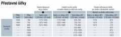 TOP-LINE S dvoudílné posuvné sprchové dveře s 2 pevnými stěnami v rovině - přestavné šířky