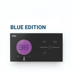 TRES SHOWER TECHNOLOGY BLUE EDITION zapuštěné elektronické termostatické ovládání, 3-cestné, pro ruční sprchu, horní sprchu a přívalovou sprchu / napouštění vany, černé (49288399) (12)