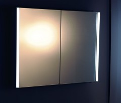 ALIX galerka s LED osvětlením,100x74,5x15cm, bezdotykový senzor, barva titan alu (AL165) (2)