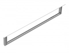 KUBE X/NORM čelní držák ručníků 70cm, chrom (PASAND70)