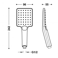 TRES sprchová hlavice ECO-DROP, zlato  (29963113OR)