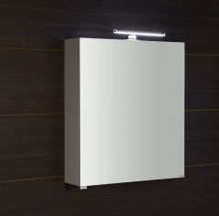 RIWA galerka s LED osvětlením, 50x70x17cm, bílá lesk (RIW050-0030) (3)