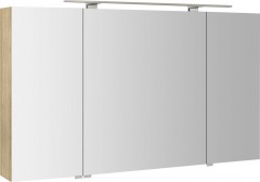 RIWA galerka s LED osvětlením, 3x dvířka, 121x70x17cm, jilm bardini (RIW120-0013)