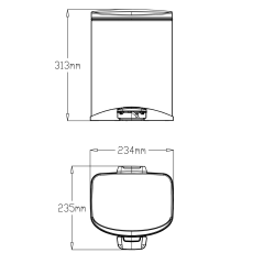 DELLA odpadkový koš pedálový 6l, Soft Close, nerez mat (DR510) (3)