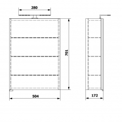 RIWA galerka s LED osvětlením, 50x70x17cm, dub stříbrný (RIW050-0011) (4)