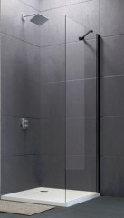 HÜPPE DESIGN pure Walk-In boční stěna samostatně stojící 123 Black Metal