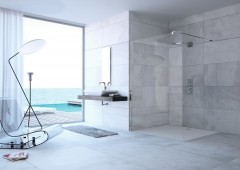 HÜPPE DESIGN pure Walk-In boční stěna samostatně stojící, příčná vzpěra, tloušťka skla 6mm, 087, 092