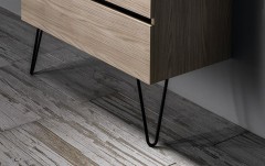 ODETTA podpěrné nohy 120x265x120mm, lakovaná ocel, černá mat, 2ks (30314) (3)