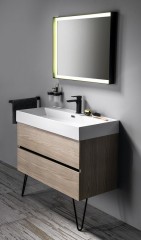 ODETTA podpěrné nohy 120x265x120mm, lakovaná ocel, černá mat, 2ks (30314) (4)