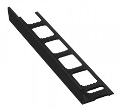 Lišta k obkladům L, komaxit černá hliník, L250cm, 8mm (PA038)