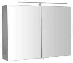 RIWA galerka s LED osvětlením, 81x70x17cm, dub stříbrný (RIW080-0011)