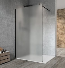 VARIO BLACK jednodílná zástěna k instalaci ke stěně, matné sklo, 1300 mm (GX1413GX1014)
