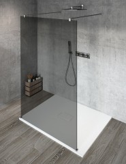 VARIO CHROME jednodílná zástěna do prostoru, kouřové sklo, 1100 mm (GX1311GX2210)