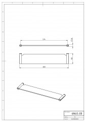 NOVATORRE 2 POLIČKA ROVNÁ PÍSKOVANÁ CHROM ( 6240.0S ) (3)