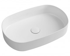 INFINITY OVAL keramické umyvadlo na desku, 55x36cm, bílá mat (10NF65055-2L)